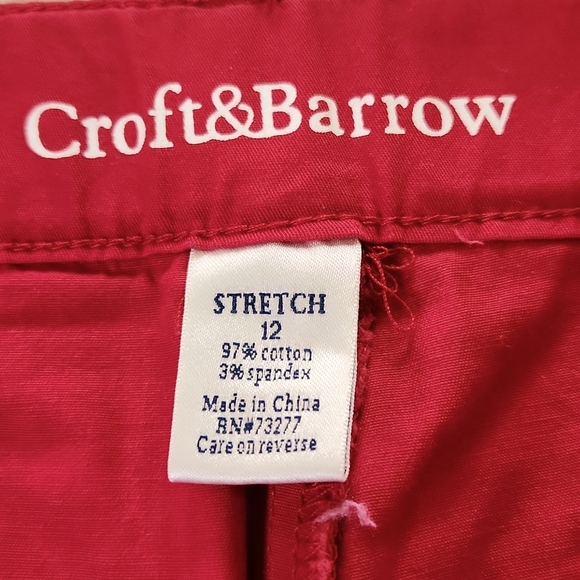 Croft & Borrow red denim skorts - Picture 3 of 7